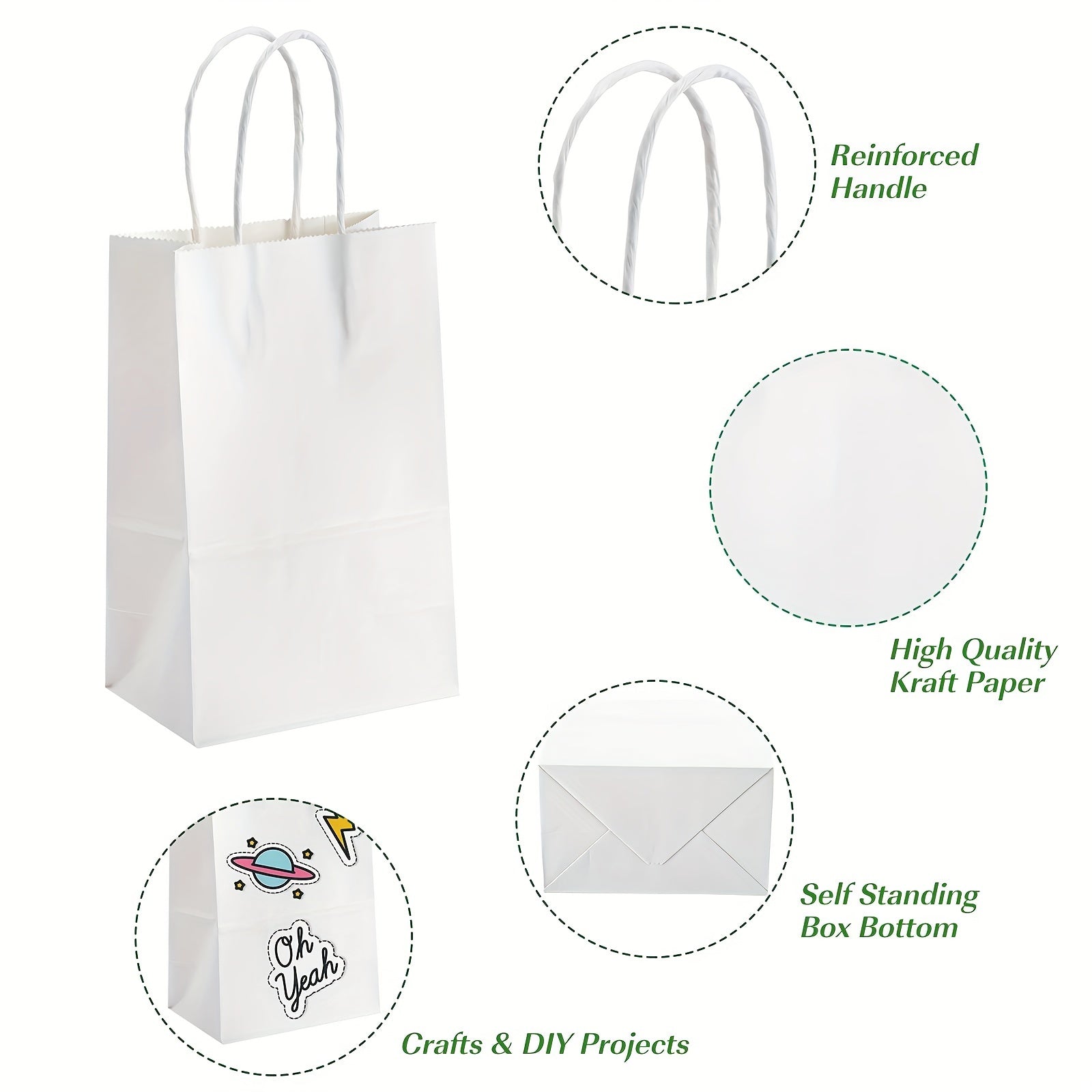 70pc Calf Gift Wrapping Bags with Handles