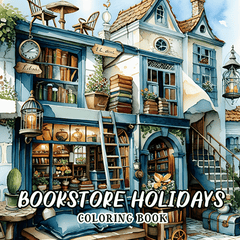 Deluxe Edition Adult Coloring Book Unique Bookshelf & Cozy for Family Friends