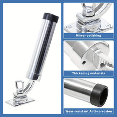 360 Adjustable Fishing Rod Holder 316 Stainless Steel for Marine Boat Yacht