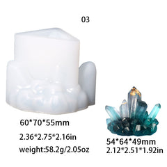 Crystal Cluster Stone Silicone Mold for DIY Jewelry Set