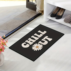 Floral & Letter Kitchen Rug Non-slip Doormat