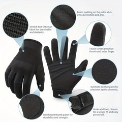 Non slip Outdoor Cycling Gloves Breathable Full Finger Touch Screen Gloves