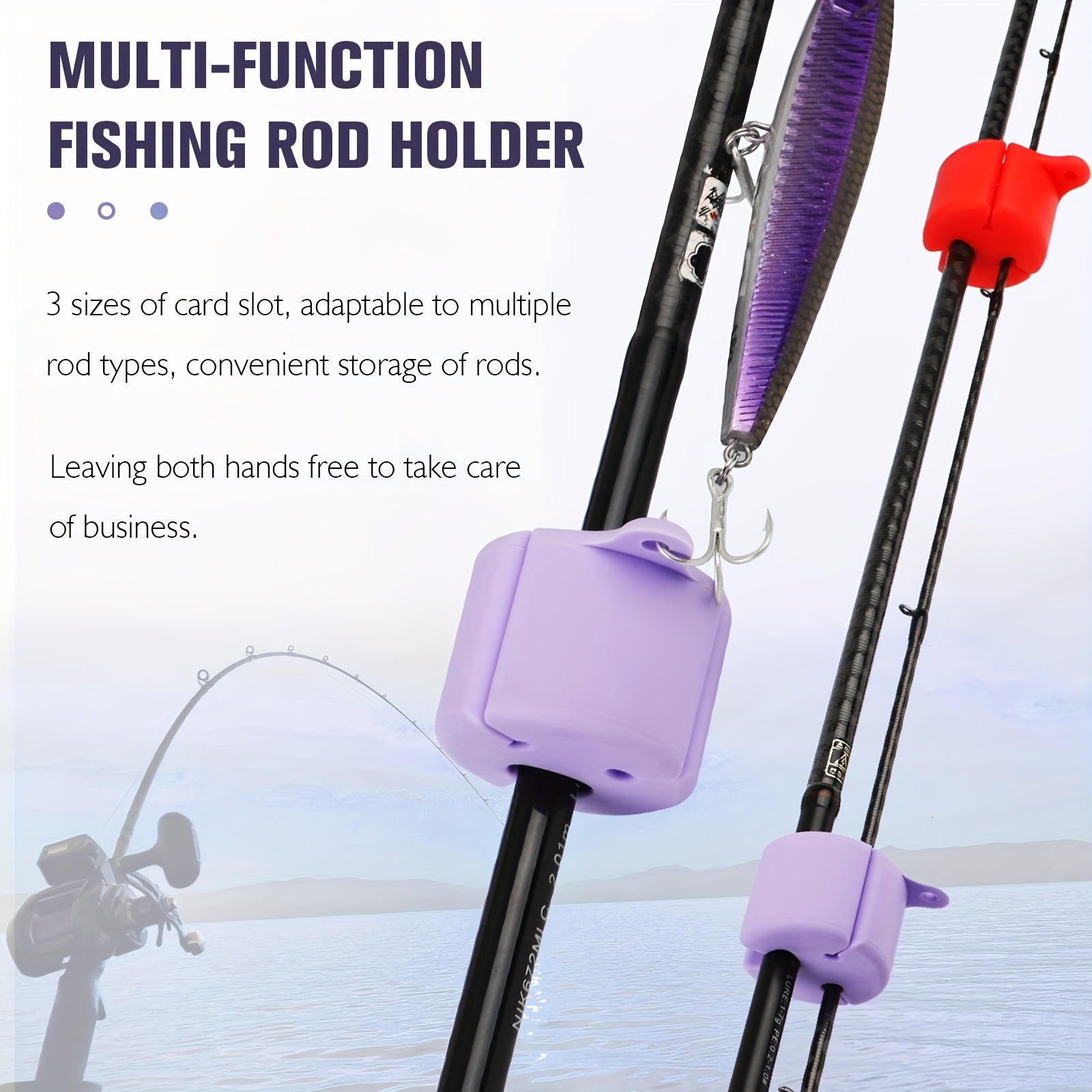 3pcs Luminous Fly Fishing Rod Clips 4 Colors Perfect Fishing Rod Accessories