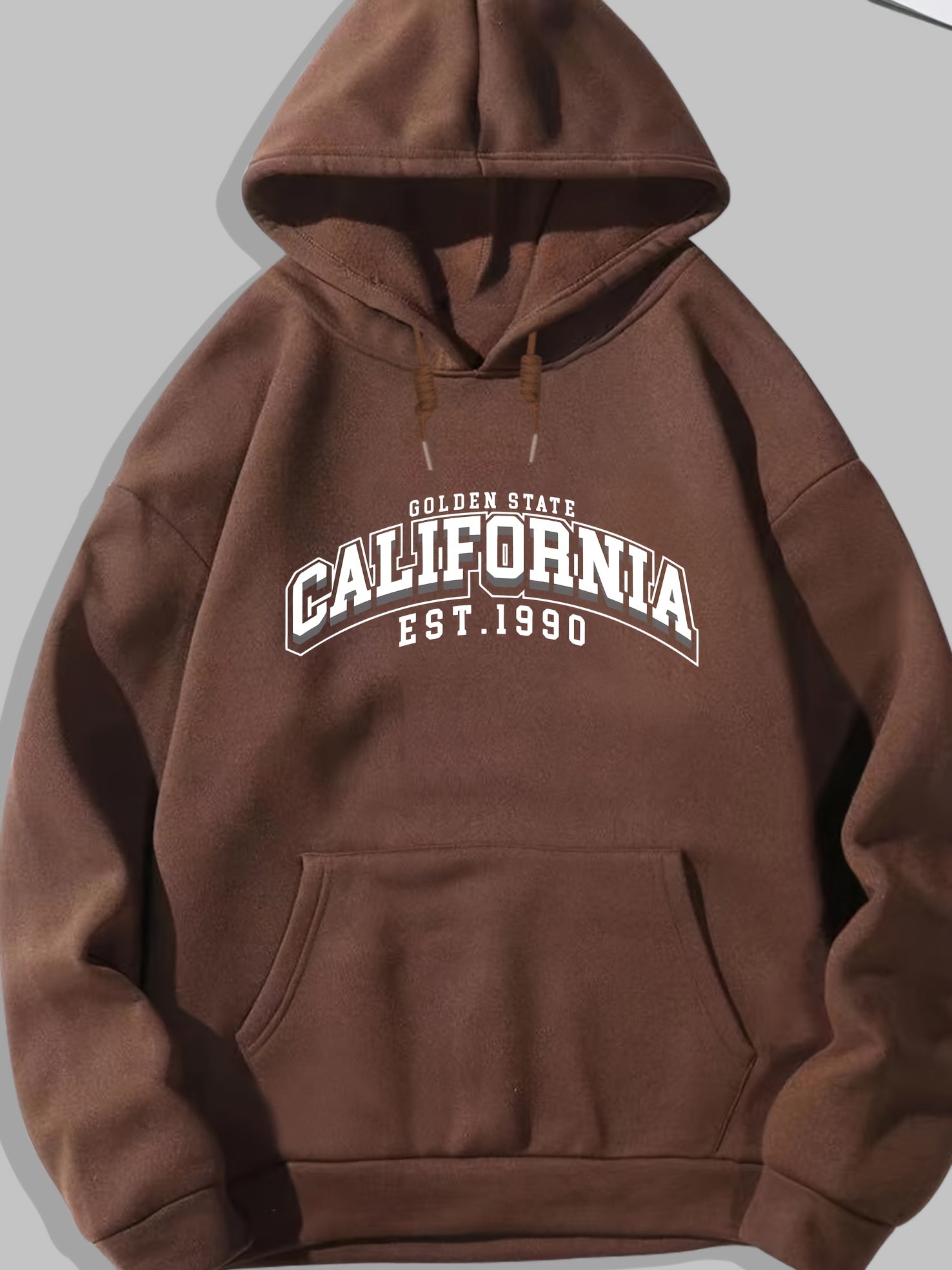 California Letter Print Hoodie for Men