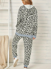 Leopard Hoodie & Joggers Two Piece Set