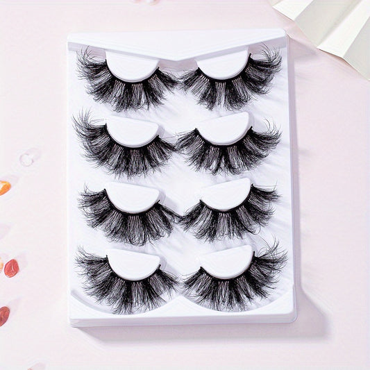 6D Cross Style Messy False Eyelashes Fluffy Wispy Curly Makeup Lashes Extension