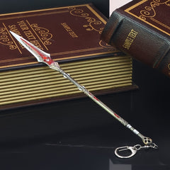 Mini Lance Halberd Spear Pendant Key Chain Weapon Model Toy Pendant