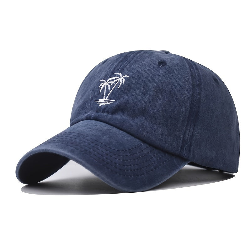 Embroidered Coconut Washed Woven Baseball Cap