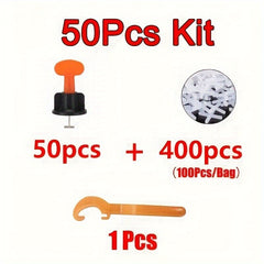 Ceramic Tile Leveling System Kit with Plastic Wrench