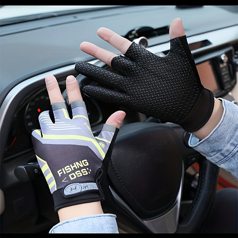 Outdoor Fishing Gloves Fingerless Anti-slip Breathable Half Finger