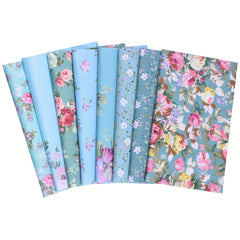 8pcs Floral Quilting Fabric Cotton DIY Doll Clothes Precut For Patchwork Craft