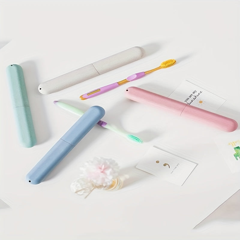Portable Toothbrush Storage Box with Lid, Travel Essential