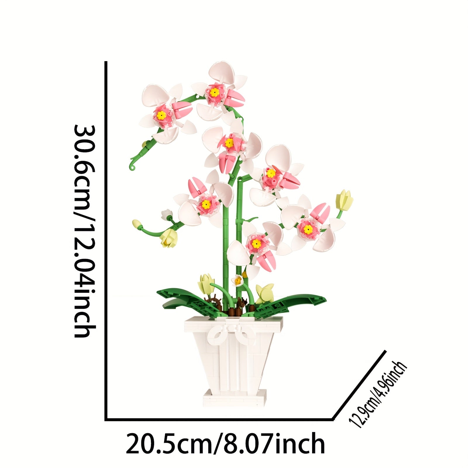 1000 Pieces Orchid Building Blocks Create Floral Landscape
