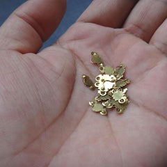 20pcs Golden Door Handles and Drawer Pulls for 1:12 Dollhouse Furniture