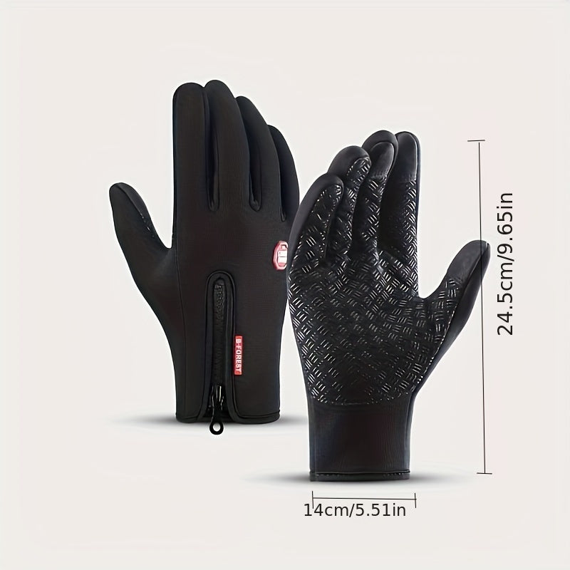 Men's Waterproof Winter Gloves Windproof Snowboard Motorcycle Riding Warm Gloves