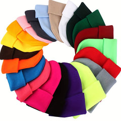 Outdoor Solid Knitted Hat for Men and Women