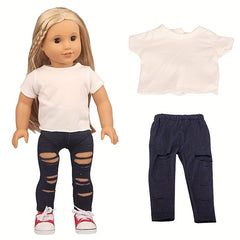 18 Inch Doll Outfit Set Colorful Polyester Clothes for Dolls Perfect Gift