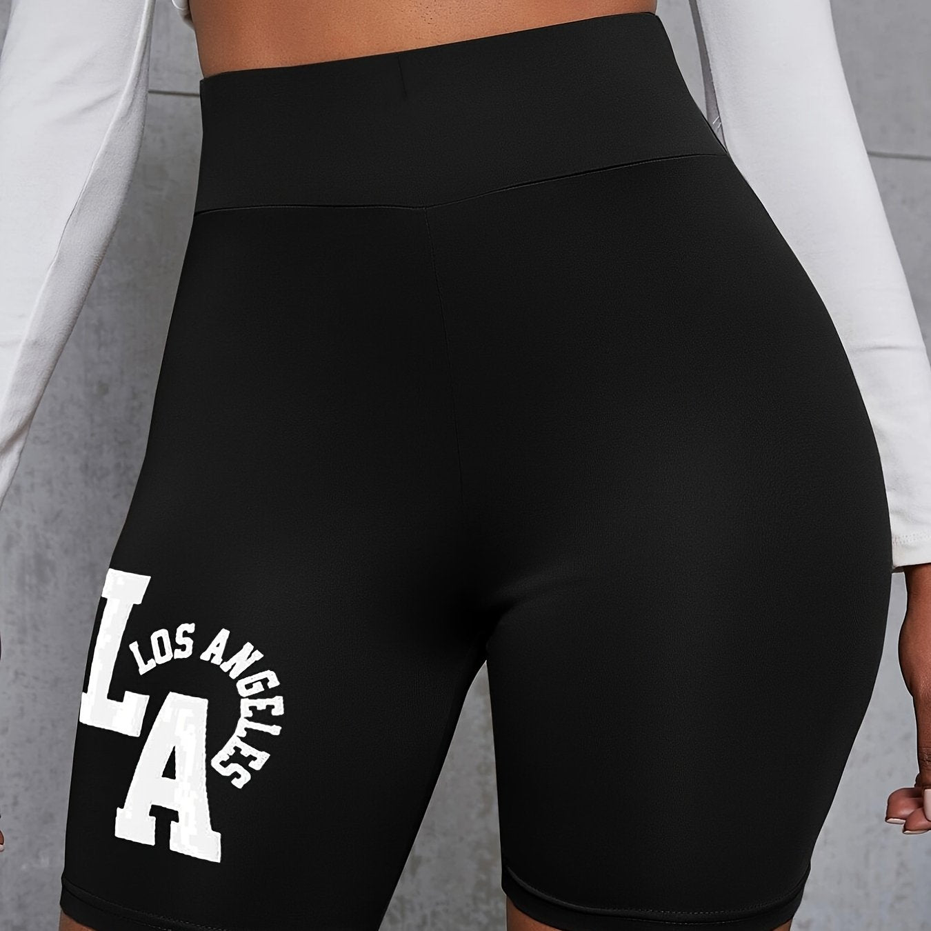 Stretchy High Waist Yoga Shorts Women's Clothing