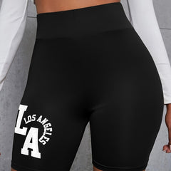 Stretchy High Waist Yoga Shorts Women's Clothing
