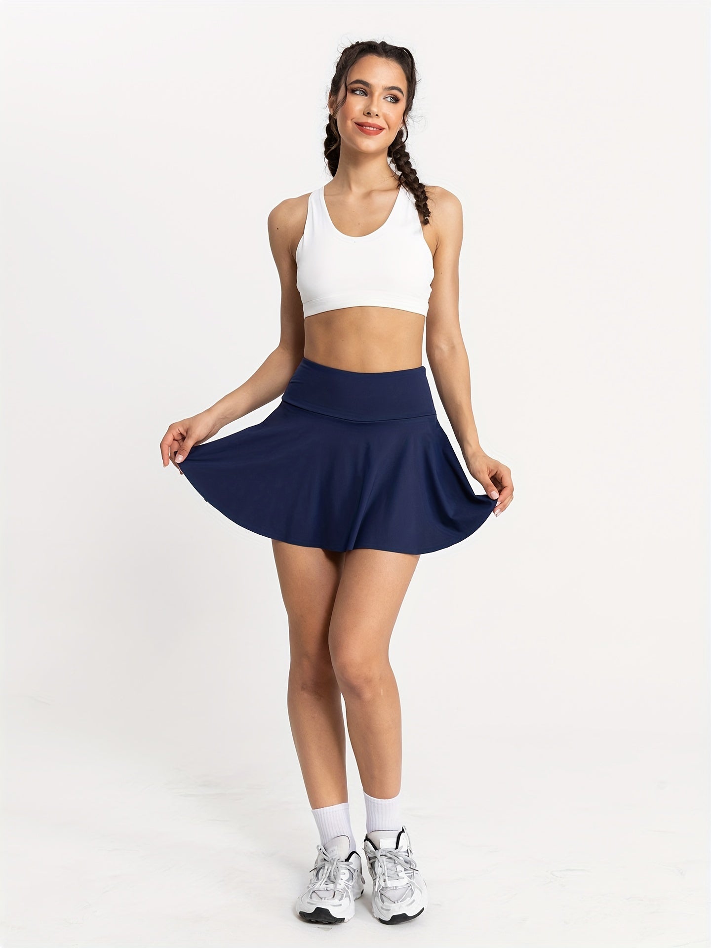 High Waist Workout Skorts with Pockets for Women