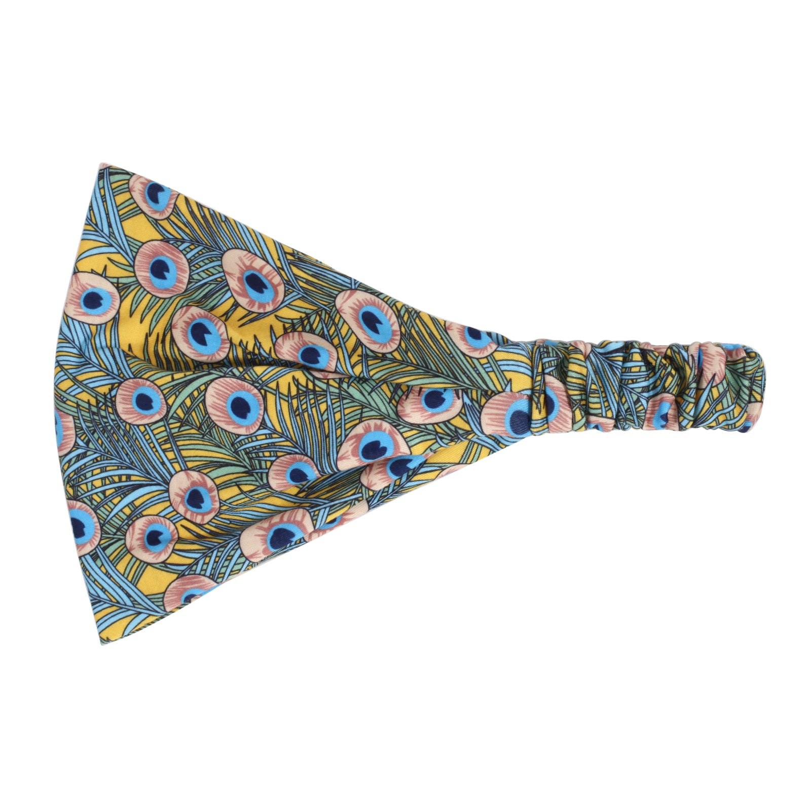 Peacock Feather Pattern Boho Stretch Headbands