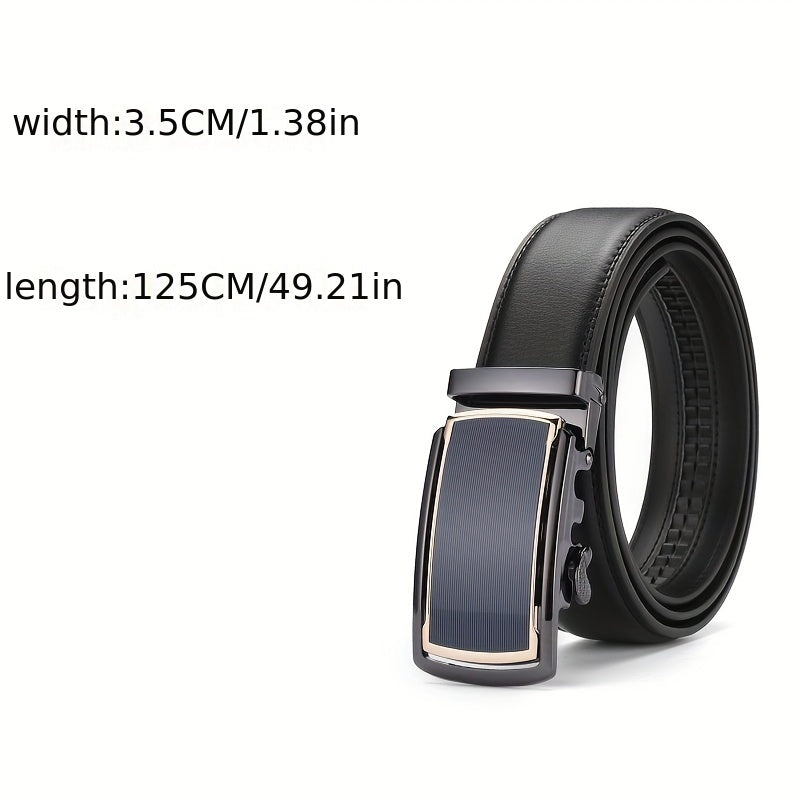 High End Business Leather Belt Men's Automatic Buckle Casual Versatile Belt
