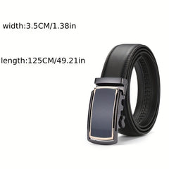 High End Business Leather Belt Men's Automatic Buckle Casual Versatile Belt