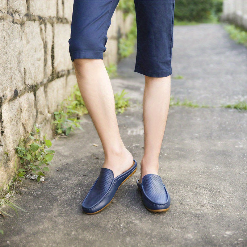 Men's Slip on Mules Casual Walking Slippers Outdoor Backless Loafers