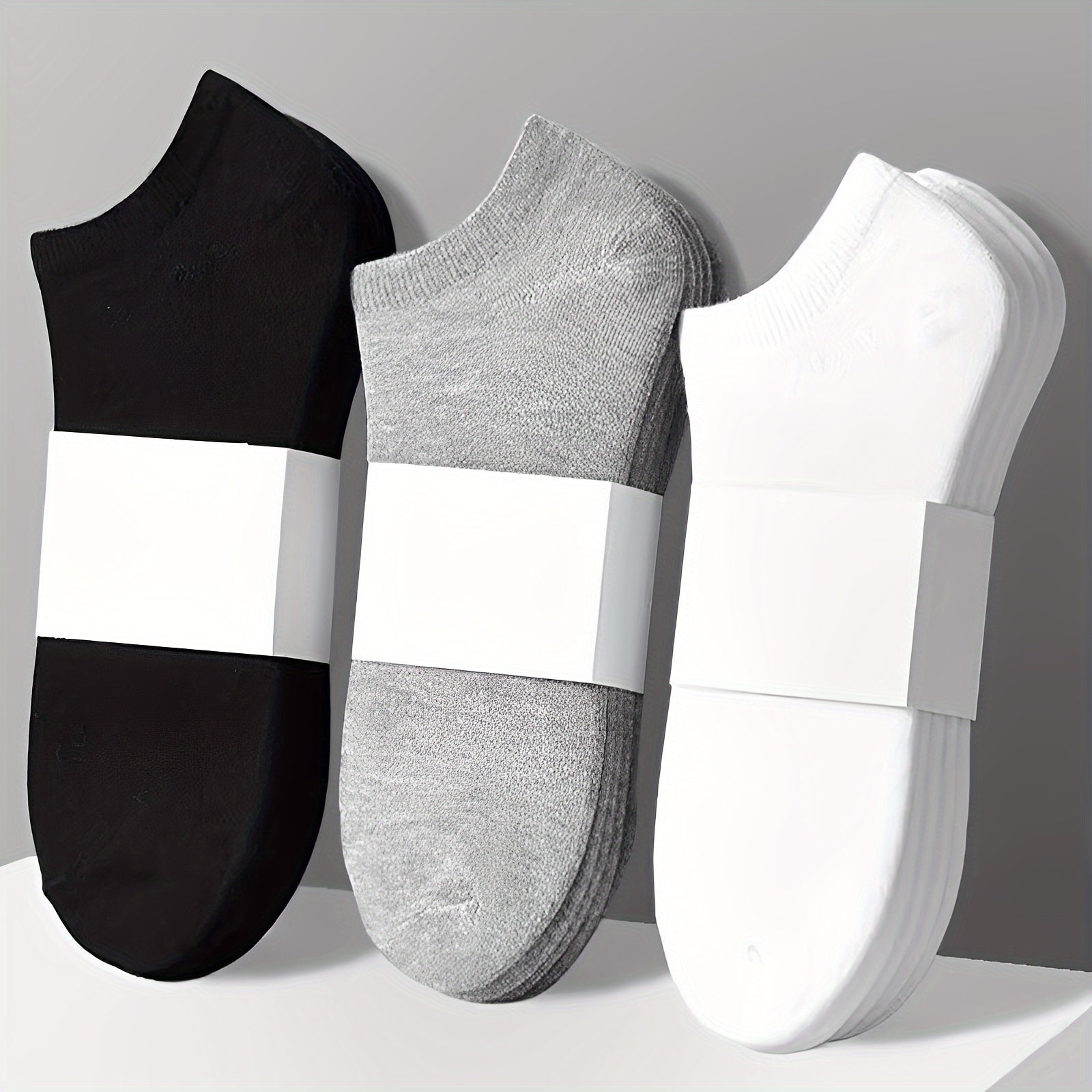 Men's Solid Liner Anklets Socks: Comfy Breathable Soft Sweat Absorbent