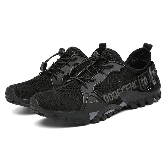Men's Hollow Out Drawstring Sneakers Barefoot Quick Dry Water Shoes