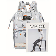 Cartoon Printed Backpack Mommy Bag Multifunction Diaper Bag