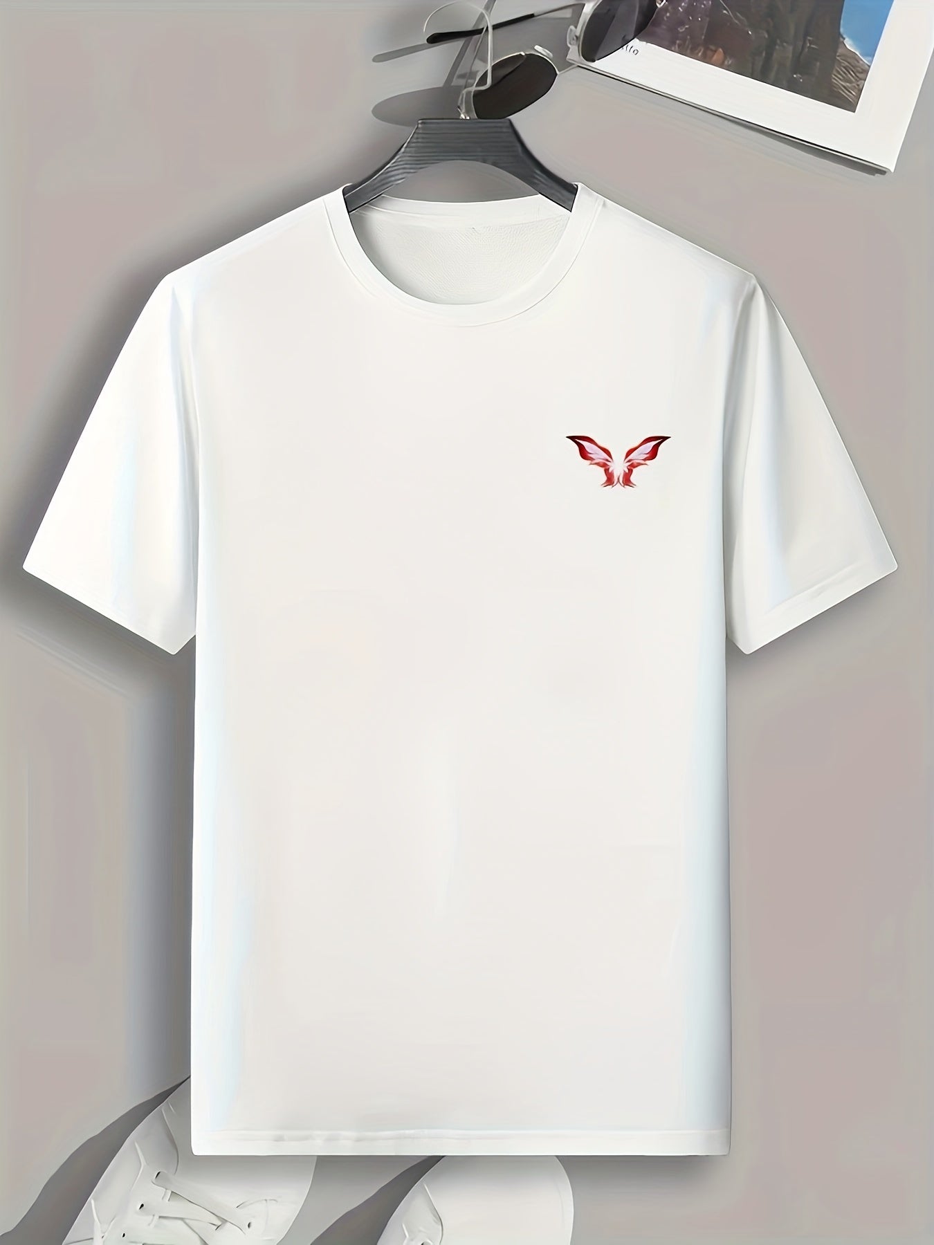 Men's Wings Chest Print T-shirt for Summer