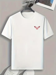 Men's Wings Chest Print T-shirt for Summer