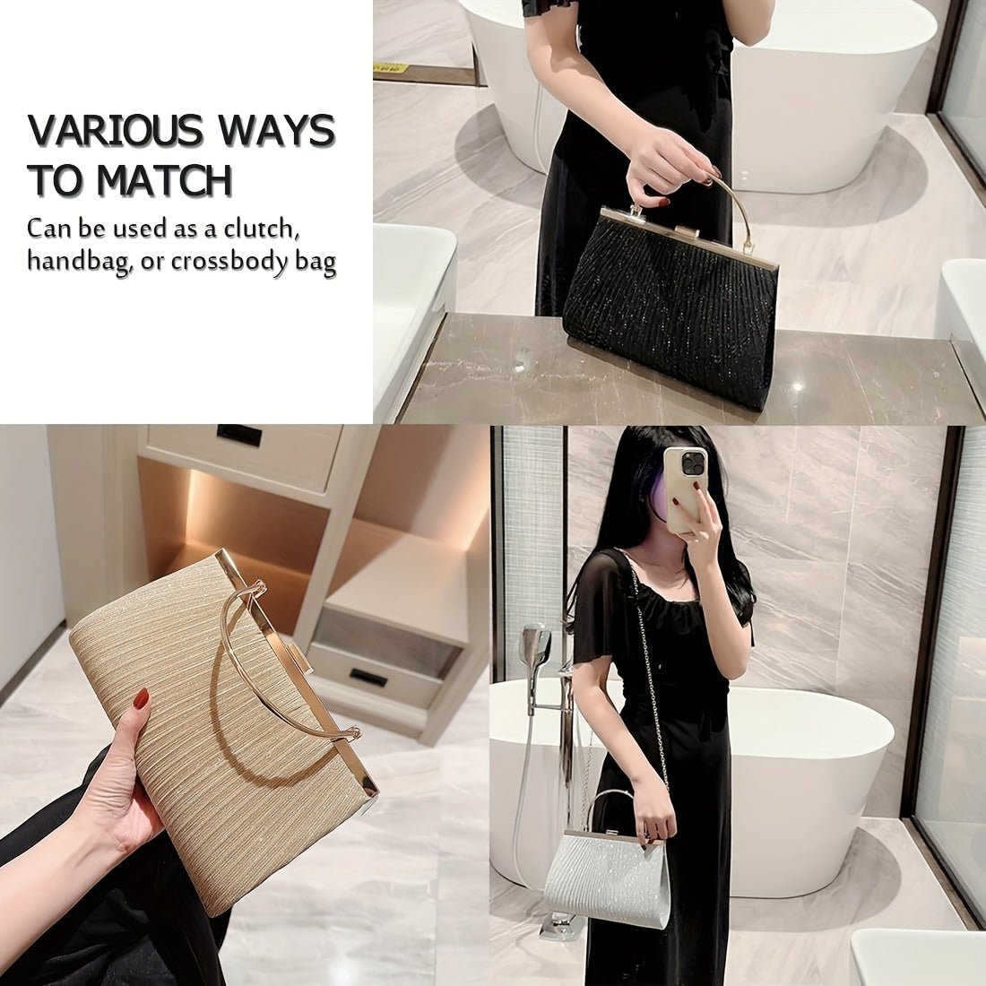 Sparkly Clutch Bag for Women - Ideal for Events