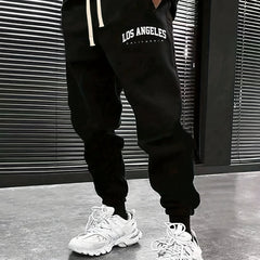 Men's LA Print Joggers Sweatpants Outdoor Spring Fall Stylish