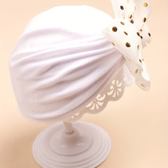 Plain Chiffon Bow Baby Turban Hat for Everyday Use
