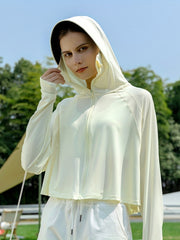 Women's Sun Protection Jacket with Hooded Mask