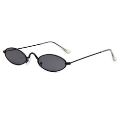 Small Oval Sunglasses Thin Metal Frame