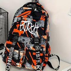 Large Capacity Functional Shoulder Backpack Multiple Pocket Student Bag