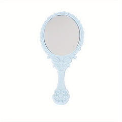Vintage Handheld Mirror with Handle - Makeup Travel Vanity - Girls Women