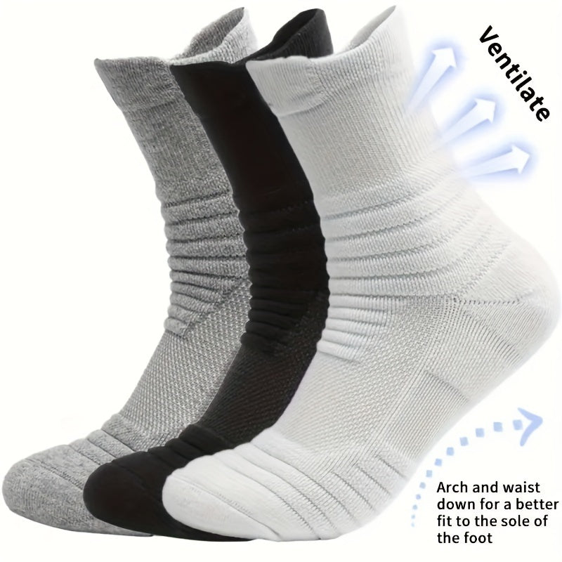3 Pairs Warm Fleece Athletic Socks Sports Cycling Hiking