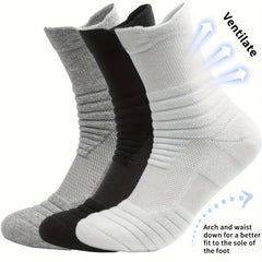 3 Pairs Warm Fleece Athletic Socks Sports Cycling Hiking