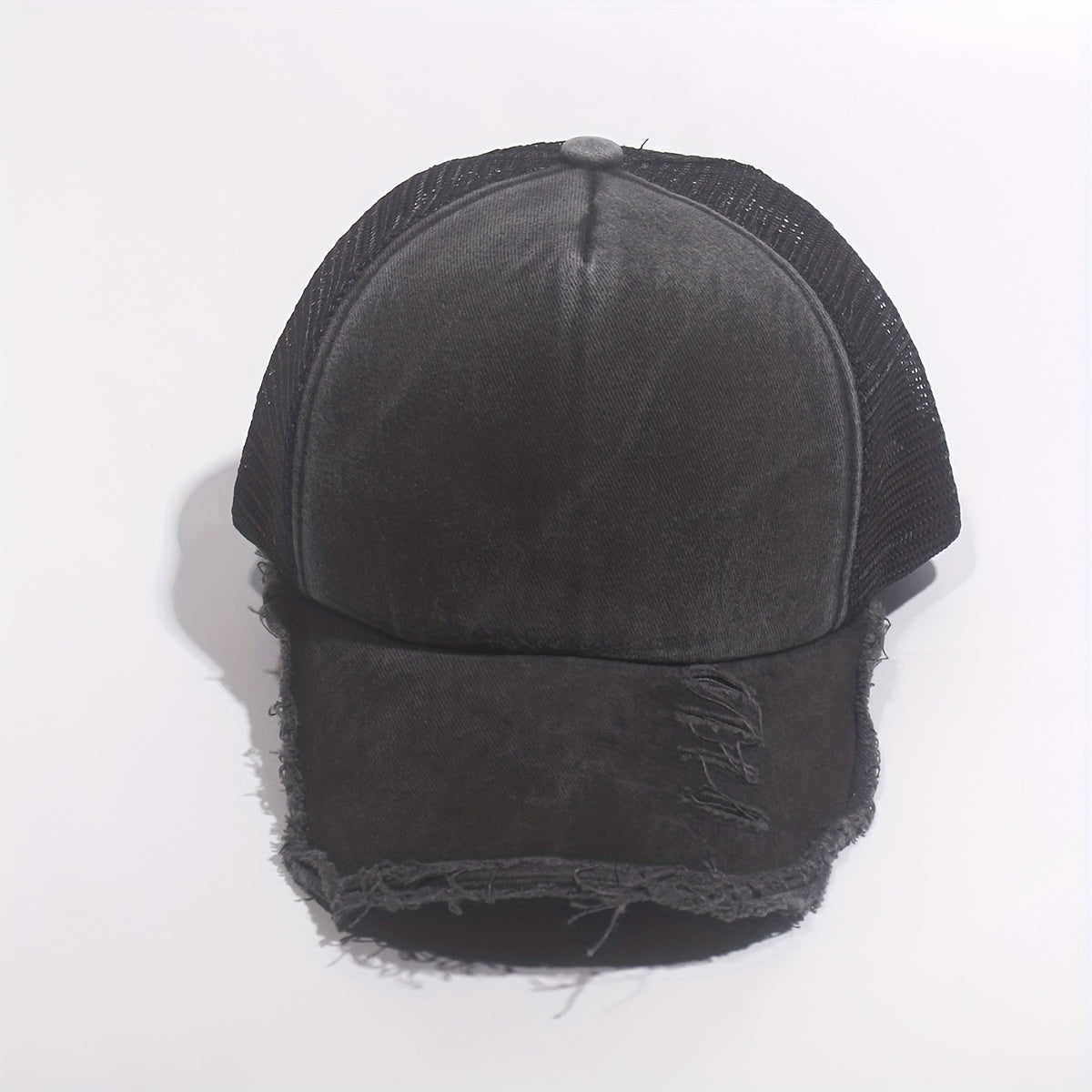 Perforated Baseball Cap Mesh Hat Curved Brim Snapback Cap