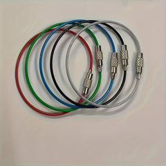 5pcs Stainless Steel Wire Ring Keyring Accessories