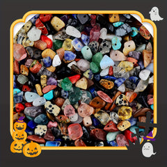 100pcs 31g Stone Flake Crystal Loose Beads Hole Drill Jewelry Making DIY