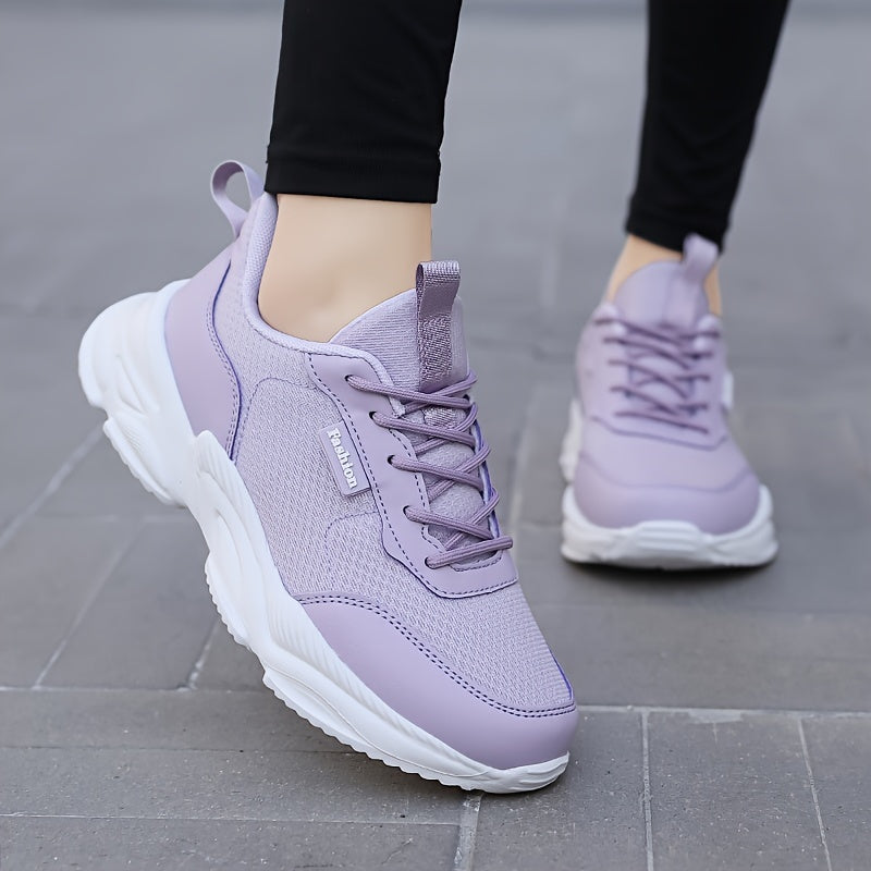 Women's Mesh Running Shoes Lightweight Chunky Sneakers Soft Sole Shockproof