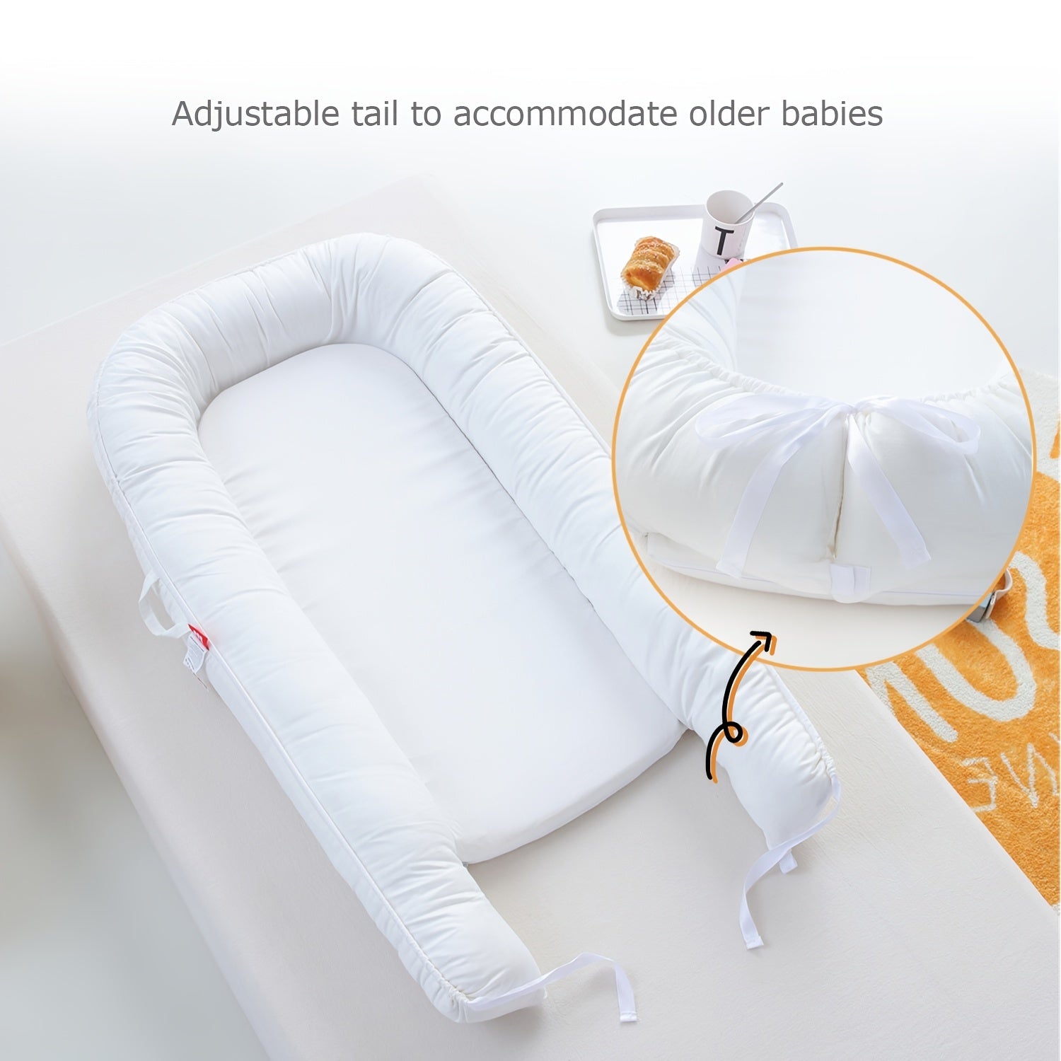 Organic Cotton Baby Lounger Nest Soft Portable Co Sleeping Bed Bassinet