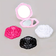Vintage Rose Square Folding Mirror Double Side Handheld Makeup Touch up