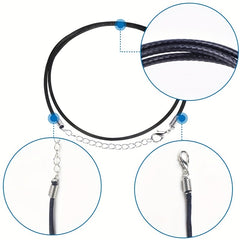 Bulk PU Leather String Necklace Rope DIY Jewelry Adjustable Braided Rope