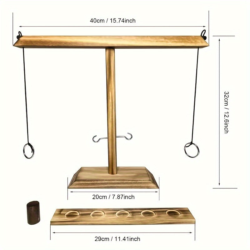 Wooden Ring Toss Game Hook And Shooting Ladder Game